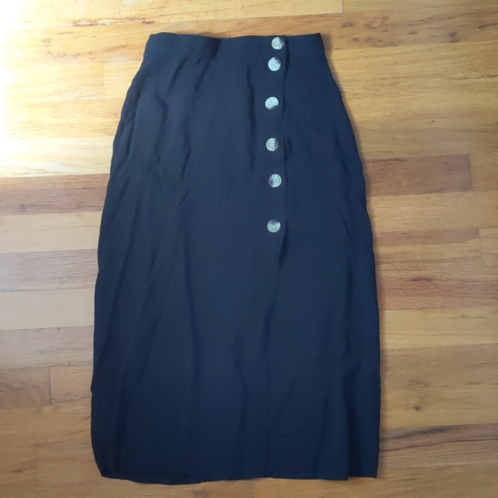 Black Button Down Skirt Size 0